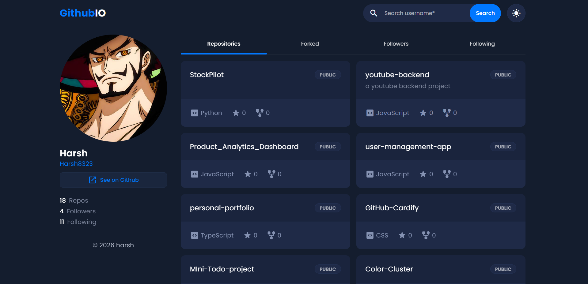 GithubIO preview